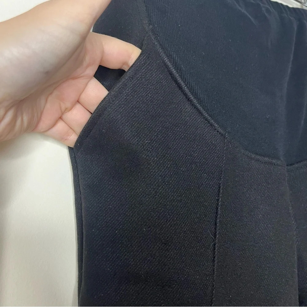 DANTINU High Waisted Pleated Black Cigarette Pants - Picture 3 of 9